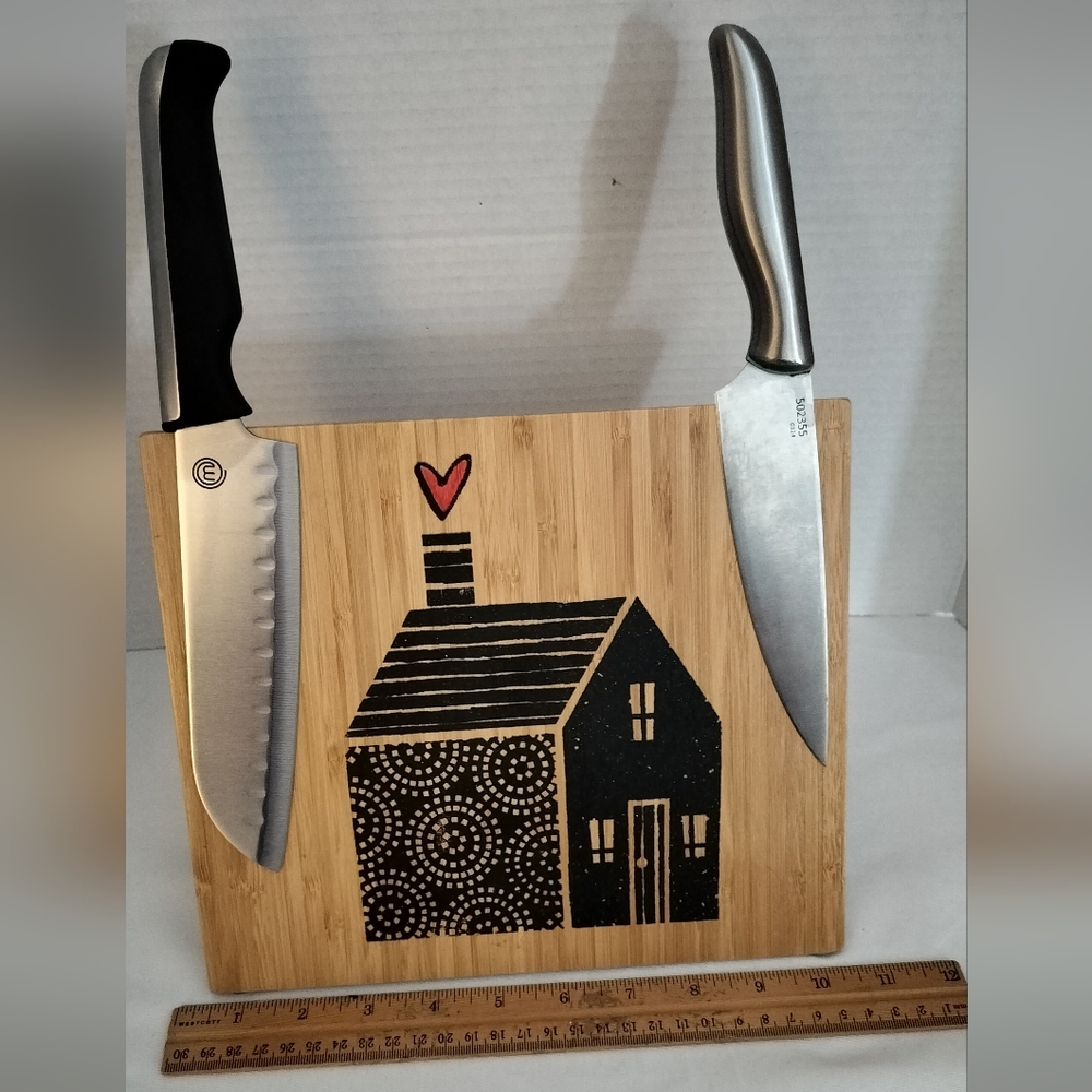Bamboo Magnetic Knife Holder Chalk Couture
